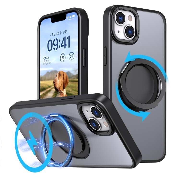 For iPhone 14 Plus 360-degree Rotating MagSafe Magnetic Holder Phone Case(Black)
For iPhone 14 Plus 360-degree Rotating MagSafe Magnetic Holder Phone Case(Black)