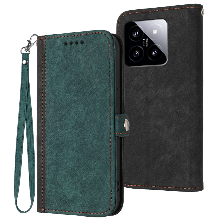 For Xiaomi 14 Side Buckle Double Fold Hand Strap Leather Phone Case(Dark Green)
For Xiaomi 14 Side Buckle Double Fold Hand Strap Leather Phone Case(Dark Green)