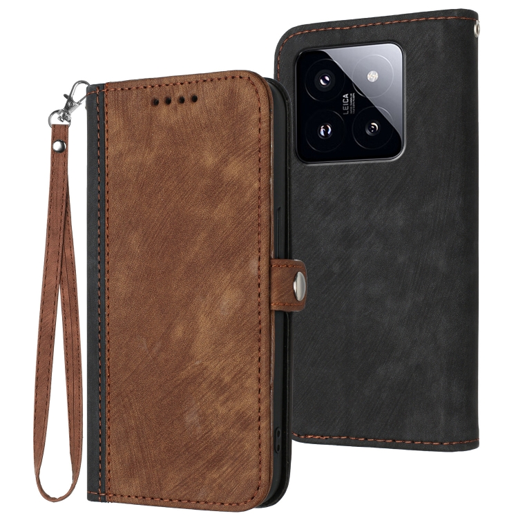 For Xiaomi 14 Pro Side Buckle Double Fold Hand Strap Leather Phone Case(Brown)
For Xiaomi 14 Pro Side Buckle Double Fold Hand Strap Leather Phone Case(Brown)