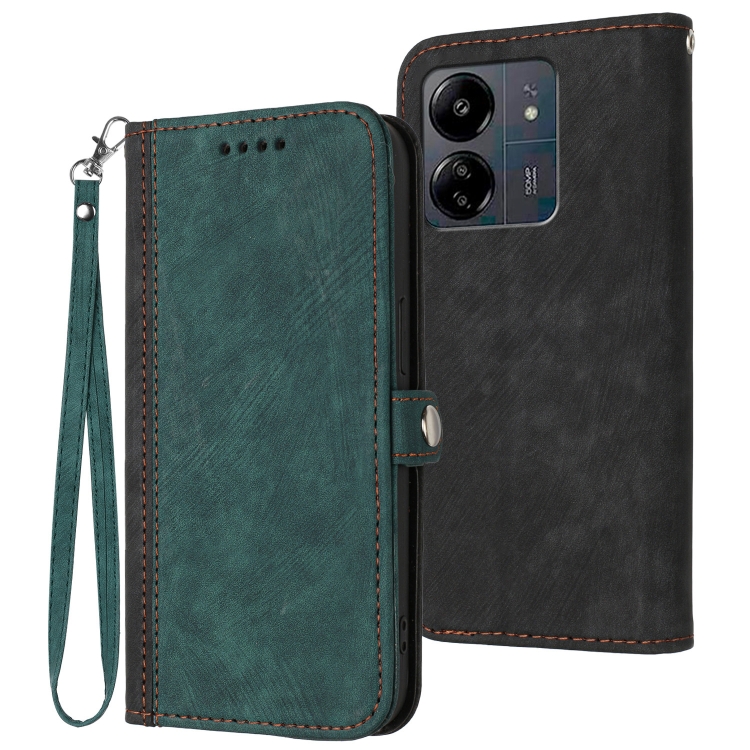 For Xiaomi Redmi 13C Side Buckle Double Fold Hand Strap Leather Phone Case(Dark Green)
For Xiaomi Redmi 13C Side Buckle Double Fold Hand Strap Leather Phone Case(Dark Green)