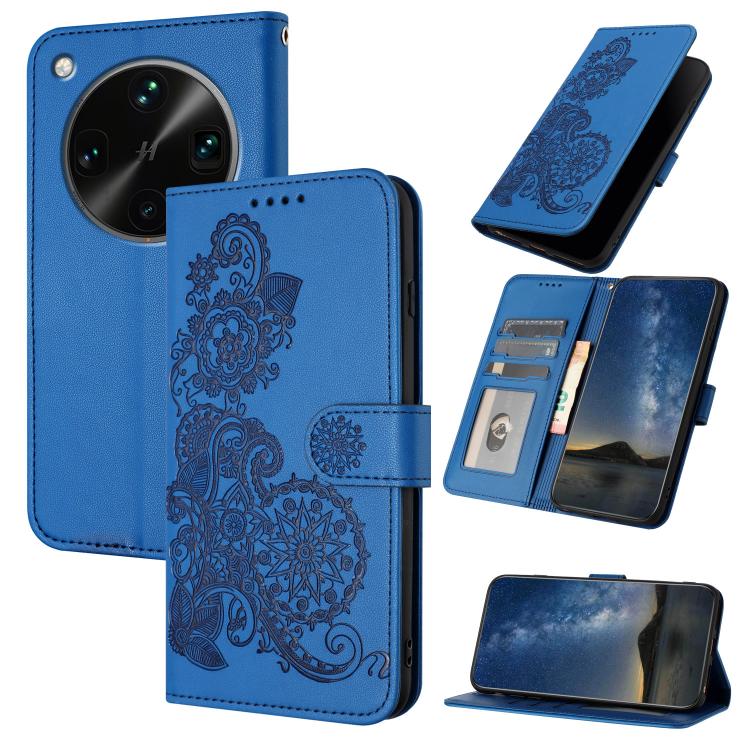 For OPPO Find X8 Ultra Datura Flower Embossed Flip Leather Phone Case(Blue)
For OPPO Find X8 Ultra Datura Flower Embossed Flip Leather Phone Case(Blue)