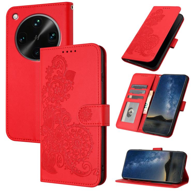 For OPPO Find X8 Ultra Datura Flower Embossed Flip Leather Phone Case(Red)
For OPPO Find X8 Ultra Datura Flower Embossed Flip Leather Phone Case(Red)