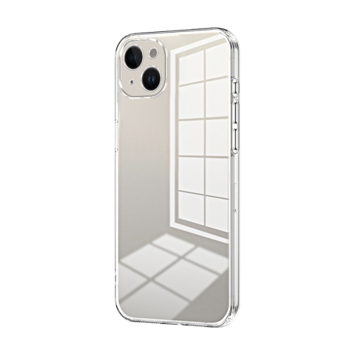 

For iPhone 14 Plus Transparent Plating Fine Hole Phone Case(Transparent)