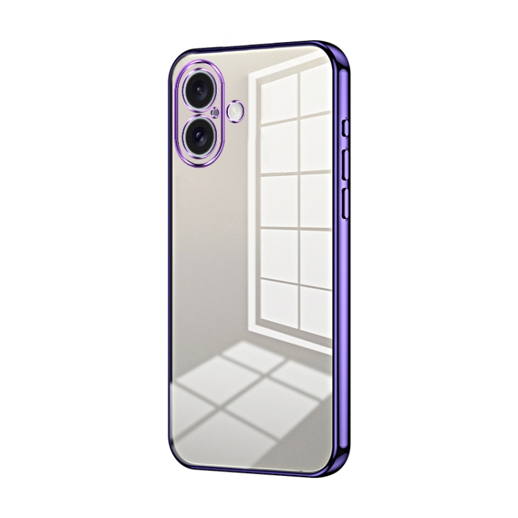For iPhone 16 Transparent Plating Fine Hole Phone Case(Purple)
For iPhone 16 Transparent Plating Fine Hole Phone Case(Purple)