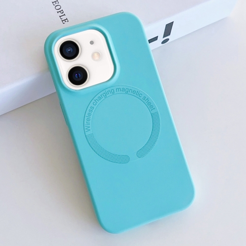 

For iPhone 11 MagSafe Magnetic Liquid Silicone Phone Case(Lake Blue)