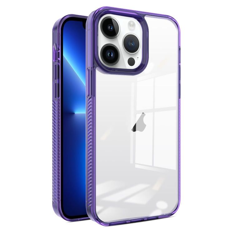 For iPhone 13 Pro 2.5mm Anti-slip Clear Acrylic Hybrid TPU Phone Case(Deep Purple)
For iPhone 13 Pro 2.5mm Anti-slip Clear Acrylic Hybrid TPU Phone Case(Deep Purple)