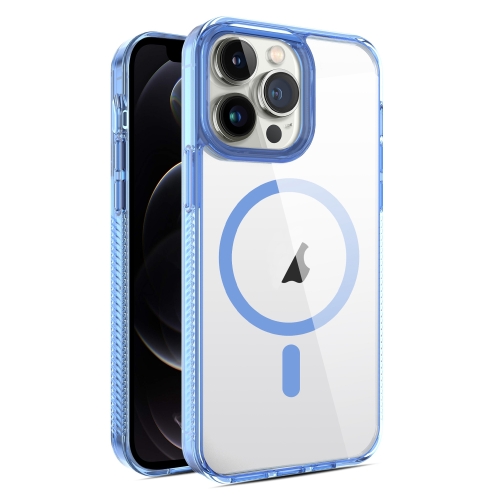 

For iPhone 12 Pro Max 2.5mm MagSafe Acrylic Hybrid TPU Phone Case(Sky Blue)
