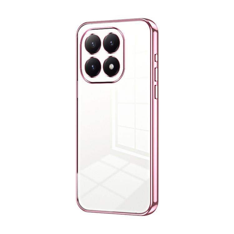 For Xiaomi 15T Transparent Plating Fine Hole Phone Case(Pink)
For Xiaomi 15T Transparent Plating Fine Hole Phone Case(Pink)