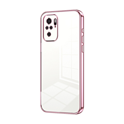 For Xiaomi Redmi Note 10/Note 10S Transparent Plating Fine Hole Phone Case(Pink)
For Xiaomi Redmi Note 10/Note 10S Transparent Plating Fine Hole Phone Case(Pink)