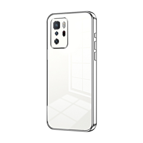 

For Xiaomi Redmi Note 10 Pro 5G/Poco X3 GT Transparent Plating Fine Hole Phone Case(Silver)