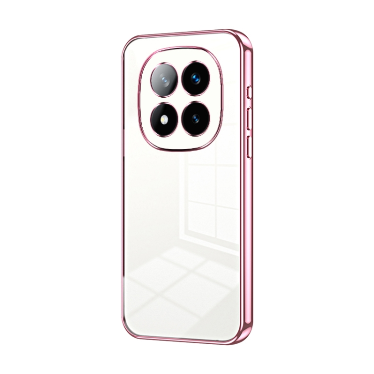 For Xiaomi Redmi Note 14 Pro+ 5G Transparent Plating Fine Hole Phone Case(Pink)
For Xiaomi Redmi Note 14 Pro+ 5G Transparent Plating Fine Hole Phone Case(Pink)