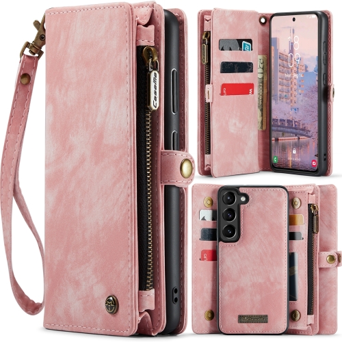 

For Samsung Galaxy S24+ 5G CaseMe 008 Detachable Multifunctional Leather Phone Case(Pink)