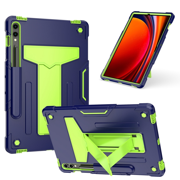 For Samsung Galaxy Tab S9 FE+ / S9+ T Holder Robot Silicone Hybrid PC Tablet Case(Navy Yellow Green)
For Samsung Galaxy Tab S9 FE+ / S9+ T Holder Robot Silicone Hybrid PC Tablet Case(Navy Yellow Green)