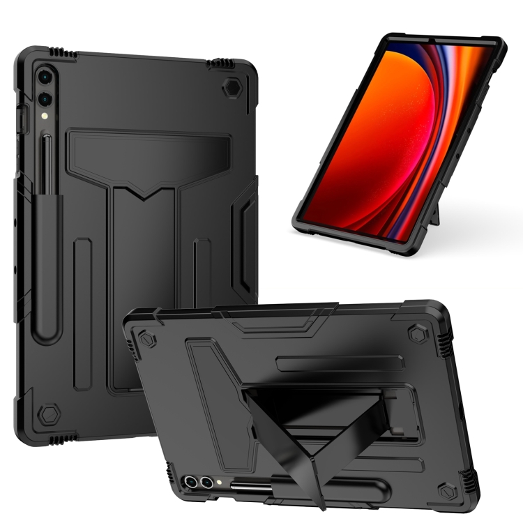 For Samsung Galaxy Tab S9 FE+ / S9+ T Holder Robot Silicone Hybrid PC Tablet Case(Black)
For Samsung Galaxy Tab S9 FE+ / S9+ T Holder Robot Silicone Hybrid PC Tablet Case(Black)