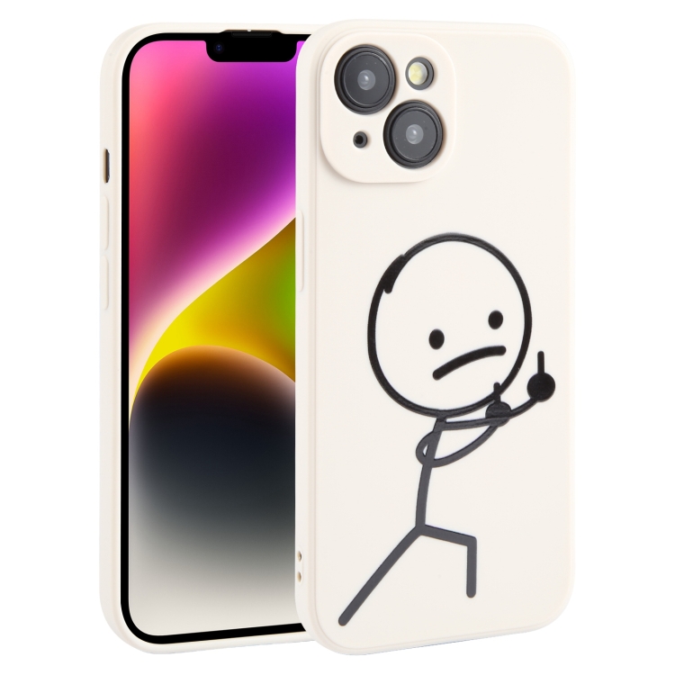 For iPhone 14 Plus Stickman Pattern Liquid Silicone Phone Case(White)
For iPhone 14 Plus Stickman Pattern Liquid Silicone Phone Case(White)