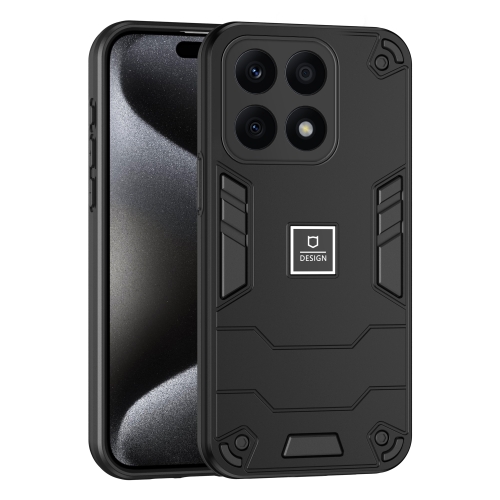 

For Honor X8b 2 in 1 Shockproof Phone Case(Black)