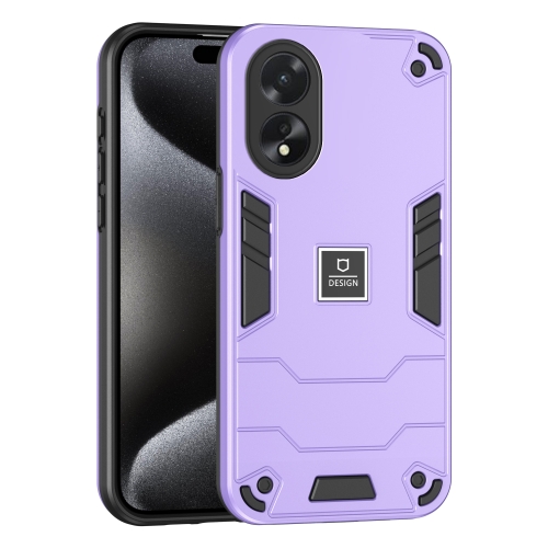 

For OPPO A38 4G 2 in 1 Shockproof Phone Case(Purple)