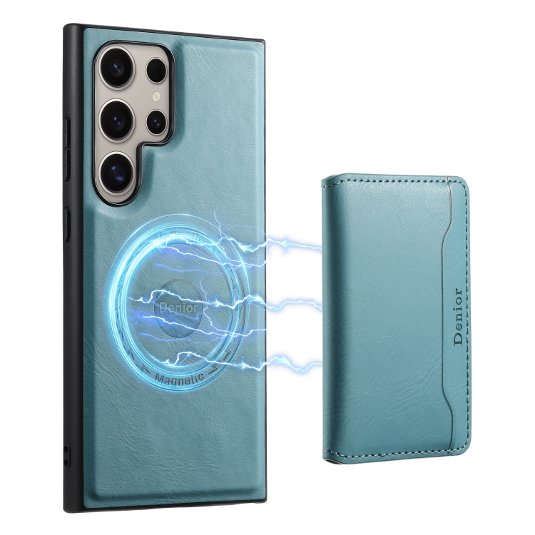For Samsung Galaxy S23 Ultra 5G Denior Cowhide Texture Leather MagSafe Detachable Wallet Phone Case(Blue)
For Samsung Galaxy S23 Ultra 5G Denior Cowhide Texture Leather MagSafe Detachable Wallet Phone Case(Blue)