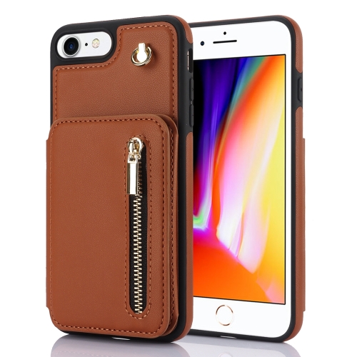 For iPhone SE 2020 / 2020 / 8 / 7 YM006 Skin Feel Zipper Card Bag Phone Case with Dual Lanyard(Brown)
For iPhone SE 2020 / 2020 / 8 / 7 YM006 Skin Feel Zipper Card Bag Phone Case with Dual Lanyard(Brown)