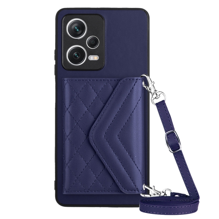 For Xiaomi Redmi Note 12 Pro 5G Rhombic Texture Card Bag RFID Phone Case with Long Lanyard(Dark Purple)
For Xiaomi Redmi Note 12 Pro 5G Rhombic Texture Card Bag RFID Phone Case with Long Lanyard(Dark Purple)