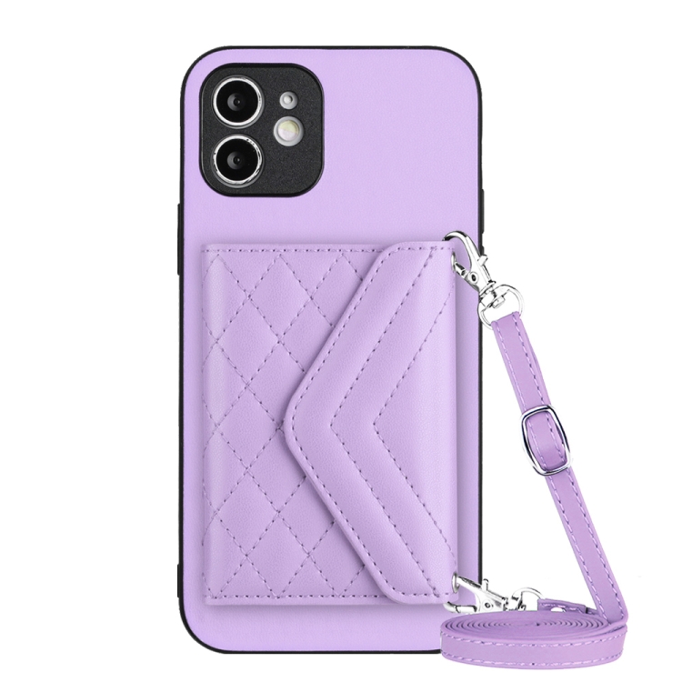 For iPhone 11 Rhombic Texture Card Bag RFID Phone Case with Long Lanyard(Light Purple)
For iPhone 11 Rhombic Texture Card Bag RFID Phone Case with Long Lanyard(Light Purple)