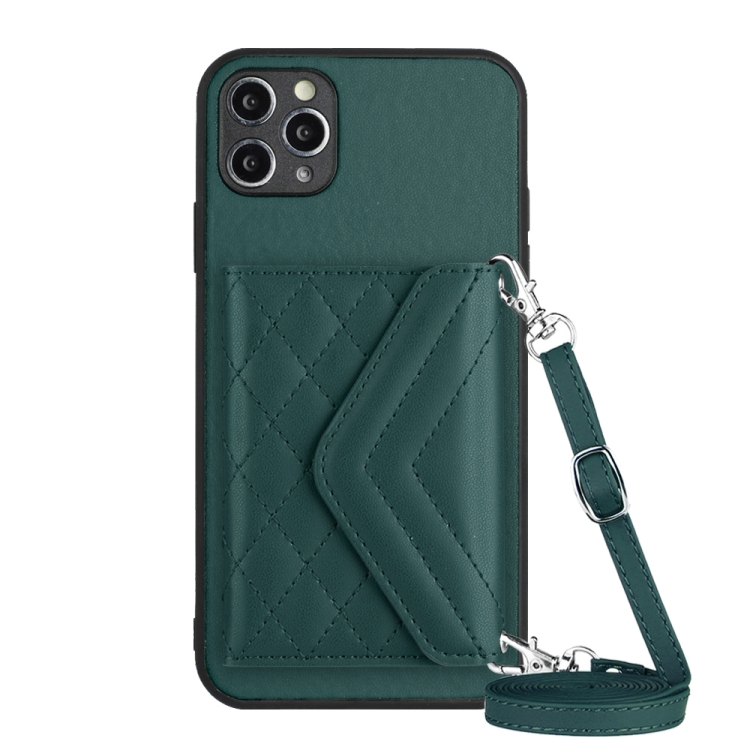 For iPhone 11 Pro Rhombic Texture Card Bag RFID Phone Case with Long Lanyard(Green)
For iPhone 11 Pro Rhombic Texture Card Bag RFID Phone Case with Long Lanyard(Green)