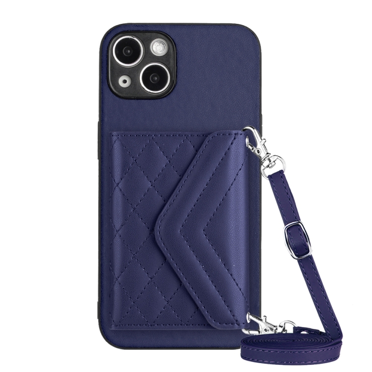 For iPhone 13 Rhombic Texture Card Bag RFID Phone Case with Long Lanyard(Dark Purple)
For iPhone 13 Rhombic Texture Card Bag RFID Phone Case with Long Lanyard(Dark Purple)