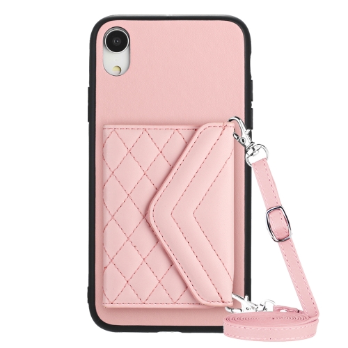 For iPhone XR Rhombic Texture Card Bag RFID Phone Case with Long Lanyard(Rose Gold)
For iPhone XR Rhombic Texture Card Bag RFID Phone Case with Long Lanyard(Rose Gold)