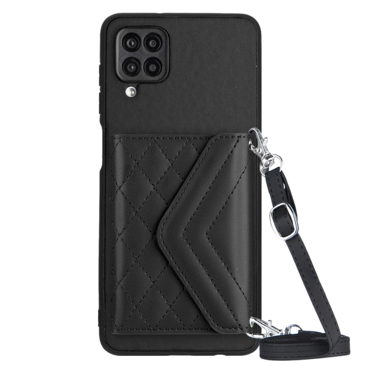 For Samsung Galaxy A12 Rhombic Texture Card Bag RFID Phone Case with Long Lanyard(Black)
For Samsung Galaxy A12 Rhombic Texture Card Bag RFID Phone Case with Long Lanyard(Black)