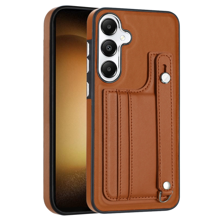 For Samsung Galaxy S24 5G Shockproof Leather Phone Case with Wrist Strap(Brown)
For Samsung Galaxy S24 5G Shockproof Leather Phone Case with Wrist Strap(Brown)