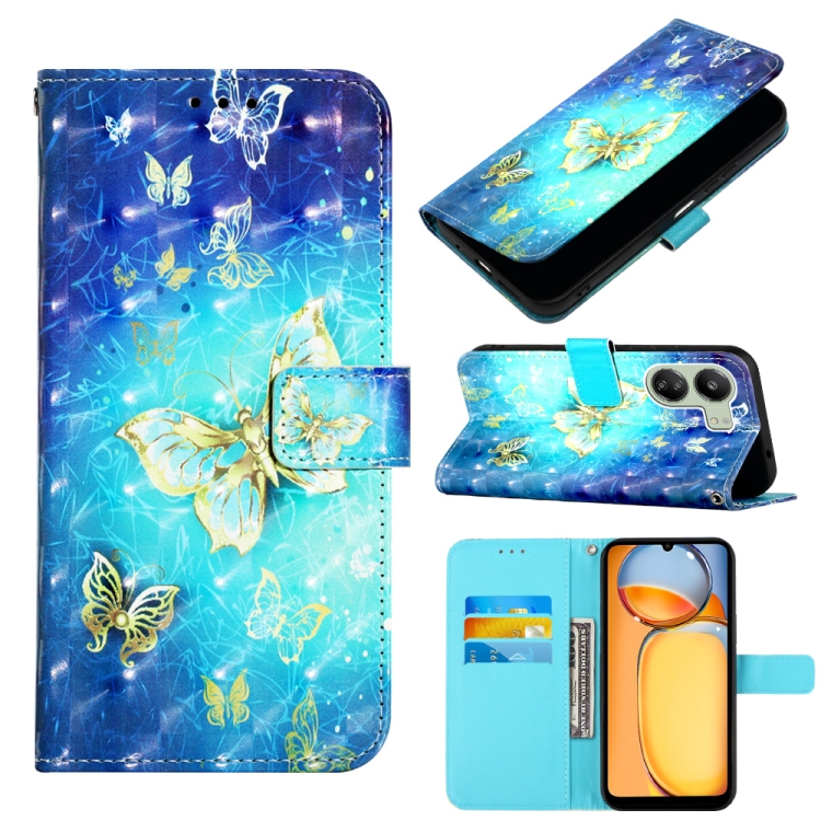 For Xiaomi Redmi 13C 3D Painting Horizontal Flip Leather Phone Case(Golden Butterfly)
For Xiaomi Redmi 13C 3D Painting Horizontal Flip Leather Phone Case(Golden Butterfly)