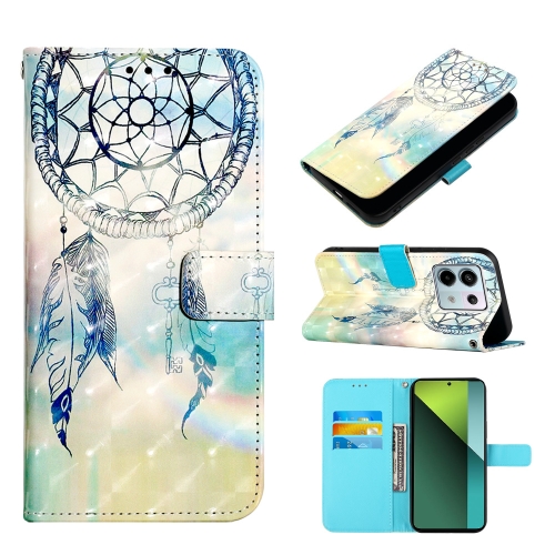 

For Xiaomi Redmi Note 13 Pro 5G Global 3D Painting Horizontal Flip Leather Phone Case(Dream Wind Chimes)