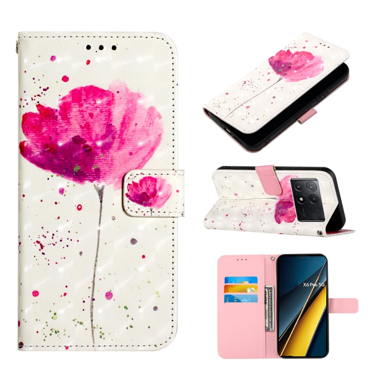 For Xiaomi Redmi K70E 3D Painting Horizontal Flip Leather Phone Case(Flower)
For Xiaomi Redmi K70E 3D Painting Horizontal Flip Leather Phone Case(Flower)
