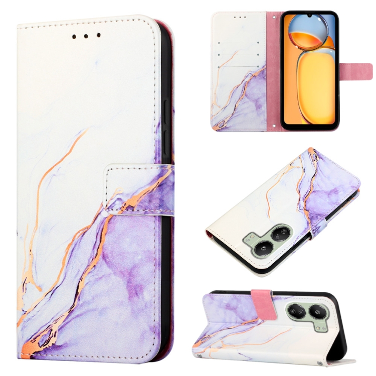 For Xiaomi Redmi 13C PT003 Marble Pattern Flip Leather Phone Case(White Purple)
For Xiaomi Redmi 13C PT003 Marble Pattern Flip Leather Phone Case(White Purple)