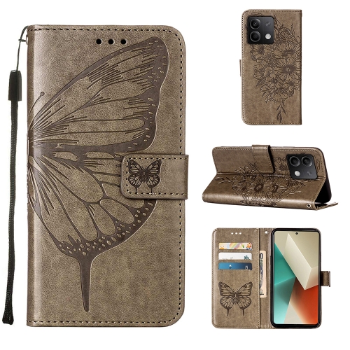 For Xiaomi Redmi Note 13 5G Global Embossed Butterfly Leather Phone Case(Grey)
For Xiaomi Redmi Note 13 5G Global Embossed Butterfly Leather Phone Case(Grey)