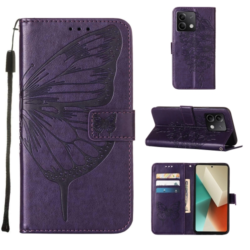 For Xiaomi Redmi Note 13 5G Global Embossed Butterfly Leather Phone Case(Dark Purple)
For Xiaomi Redmi Note 13 5G Global Embossed Butterfly Leather Phone Case(Dark Purple)