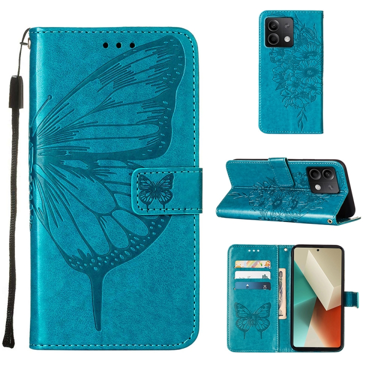 For Xiaomi Redmi Note 13 5G Global Embossed Butterfly Leather Phone Case(Blue)
For Xiaomi Redmi Note 13 5G Global Embossed Butterfly Leather Phone Case(Blue)