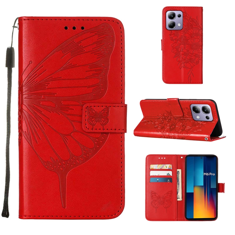 For Xiaomi Redmi Note 13 Pro 4G Global Embossed Butterfly Leather Phone Case(Red)
For Xiaomi Redmi Note 13 Pro 4G Global Embossed Butterfly Leather Phone Case(Red)