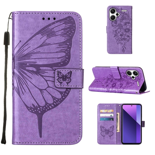 For Xiaomi Redmi Note 13 Pro+ 5G Embossed Butterfly Leather Phone Case(Purple)
For Xiaomi Redmi Note 13 Pro+ 5G Embossed Butterfly Leather Phone Case(Purple)