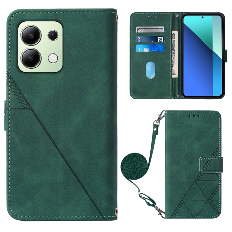 For Xiaomi Redmi Note 13 4G Global Crossbody 3D Embossed Flip Leather Phone Case(Dark Green)
For Xiaomi Redmi Note 13 4G Global Crossbody 3D Embossed Flip Leather Phone Case(Dark Green)