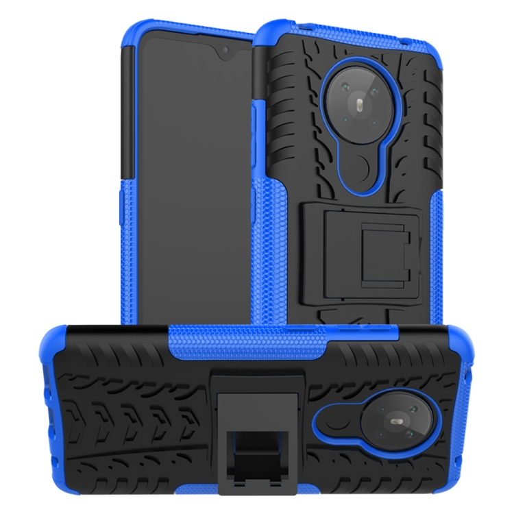 For Nokia 5.3 Tire Texture Shockproof TPU + PC Protective Case with Holder(Blue)
For Nokia 5.3 Tire Texture Shockproof TPU + PC Protective Case with Holder(Blue)
