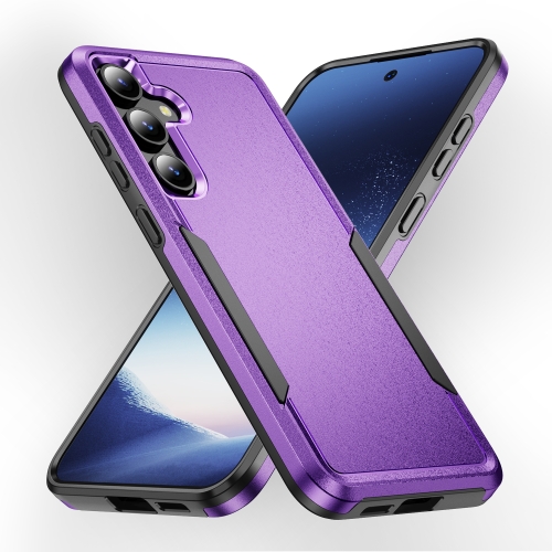 

For Samsung Galaxy S24+ 5G Pioneer Armor Heavy Duty PC + TPU Phone Case(Purple+Black)