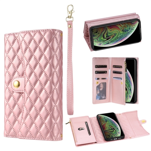 For iPhone XS Max Zipper Multi-Card Wallet Rhombic Leather Phone Case(Rose Gold)
For iPhone XS Max Zipper Multi-Card Wallet Rhombic Leather Phone Case(Rose Gold)