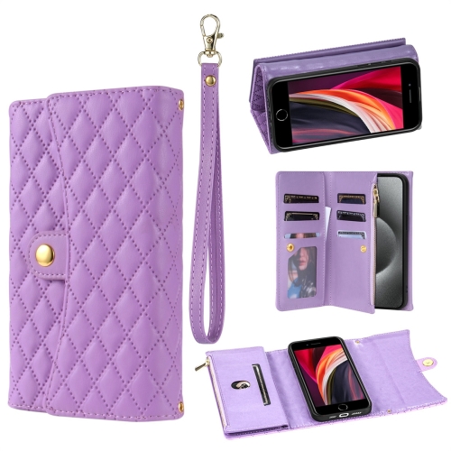 For iPhone 7 Plus / 8 Plus Zipper Multi-Card Wallet Rhombic Leather Phone Case(Purple)
For iPhone 7 Plus / 8 Plus Zipper Multi-Card Wallet Rhombic Leather Phone Case(Purple)