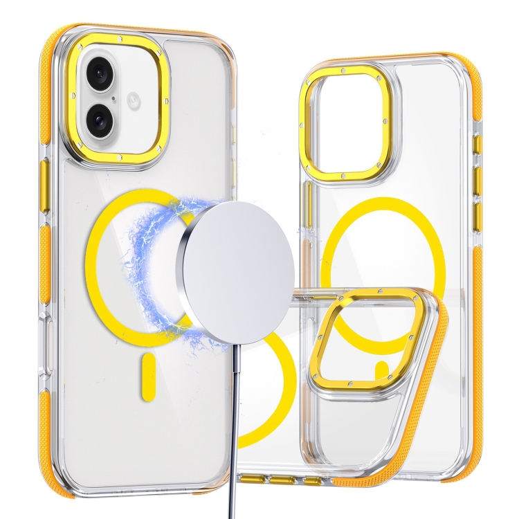 For iPhone 16 Plus Dual-Color Clear Acrylic Hybrid TPU MagSafe Phone Case(Yellow)
For iPhone 16 Plus Dual-Color Clear Acrylic Hybrid TPU MagSafe Phone Case(Yellow)