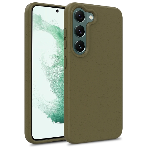 

For Samsung Galaxy S24+ 5G Wheat Straw Material + TPU Phone Case(Army Green)
