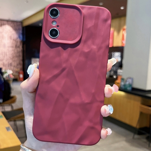 

For iPhone X / XS Frosted Wrinkles Texture TPU Phone Case(Red)
