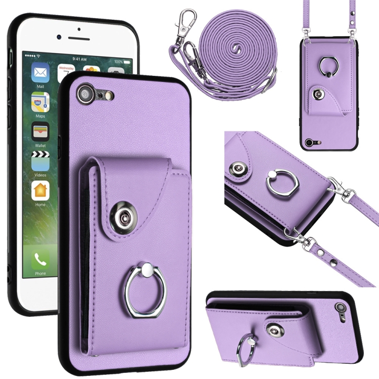 For iPhone SE 2022 / 2020 / 8 / 7 Organ Card Bag Ring Holder Phone Case with Long Lanyard(Purple)
For iPhone SE 2022 / 2020 / 8 / 7 Organ Card Bag Ring Holder Phone Case with Long Lanyard(Purple)