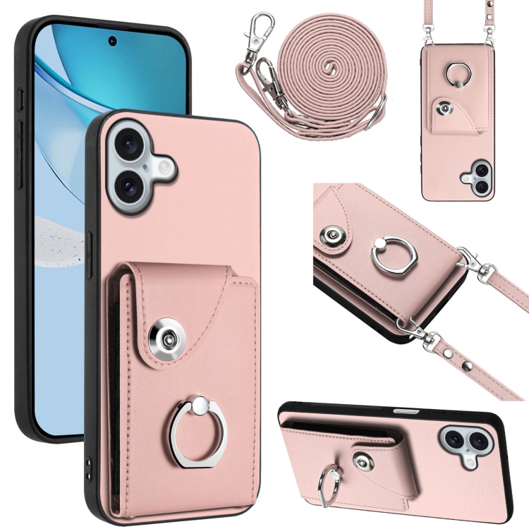 For iPhone 16 Plus Organ Card Bag Ring Holder Phone Case with Long Lanyard(Pink)
For iPhone 16 Plus Organ Card Bag Ring Holder Phone Case with Long Lanyard(Pink)