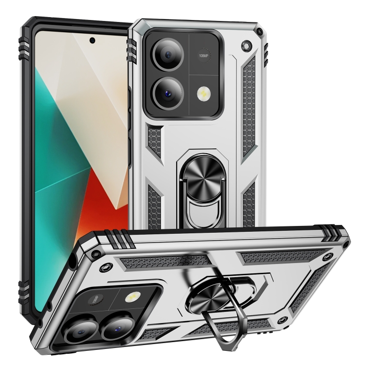 For Xiaomi Redmi Note 13 5G Shockproof TPU + PC Phone Case with Holder(Silver)
For Xiaomi Redmi Note 13 5G Shockproof TPU + PC Phone Case with Holder(Silver)